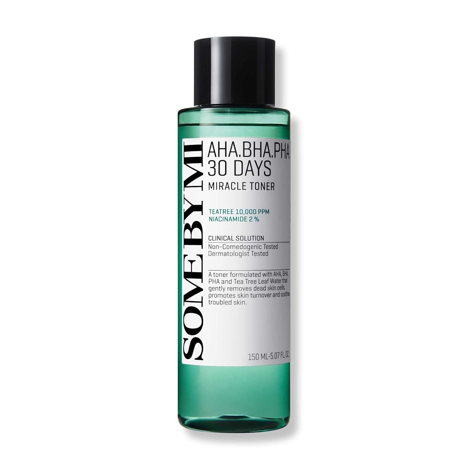 SomeByMi AHA BHA PHA 30 Days Miracle Toner - 5.07oz, 150ml - Mild Exfoliating Salicylic Acid Korean Toner for All Skin Types - Daily Blackhead Removing Pore Minimizer for Face - Korean Skin Care