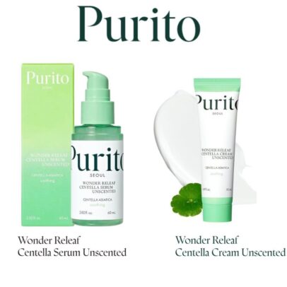 Purito Wonder Relief Unscented Cream and Serum